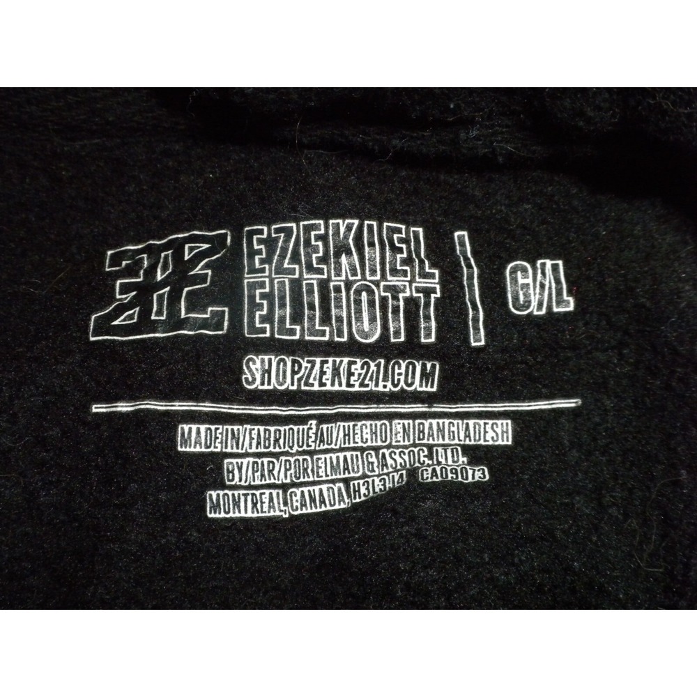 Ezekiel‎ Elliott Hoodie Mens L Black Dallas Cowboys #21 Pullover Sweatshirt - Picture 11 of 15